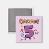 5e verjaardag magneet (Voorkant / Achterkant)