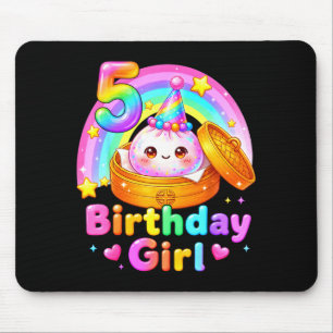 5e verjaardag meisje dumpling kawaii pastel anime muismat