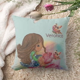 5e verjaardag meisje vlinder kussen