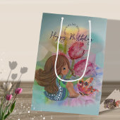 5e verjaardag meisje vlinder medium cadeauzakje