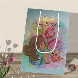 5e verjaardag meisje vlinder medium cadeauzakje