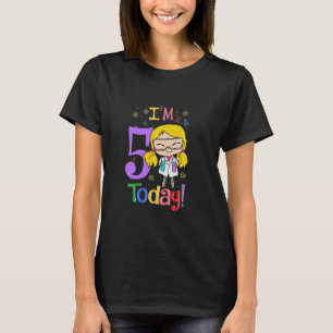 5e verjaardag meisje wetenschap partij wetenschapp t-shirt