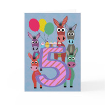 5e verjaardag met vijf ezels en cupcakes
