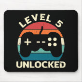 5e verjaardag Niveau 5 niet vergrendeld Muismat (Voorkant)