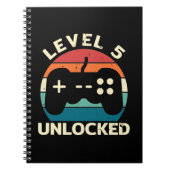5e verjaardag Niveau 5 niet vergrendeld Notitieboek (Voorkant)
