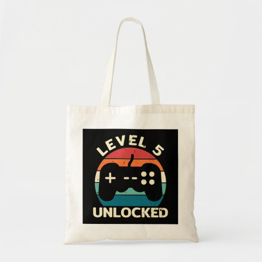 5e verjaardag Niveau 5 niet vergrendeld Tote Bag (Voorkant)