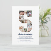 5e verjaardag nummer 5 aangepaste foto collage kaart (Staand voorkant)