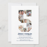5e verjaardag nummer 5 aangepaste foto collage