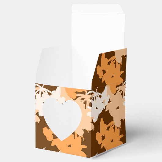 5e verjaardag Oranje monarch Butterfliy Pair Heart Bedankdoosjes (Geopend)