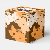 5e verjaardag Oranje Monarch Vlinder Paar Hart Bedankdoosjes (Achterkant)