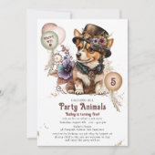 5e verjaardag Puppy Hond Pet Adoption Party Kaart (Voorkant)
