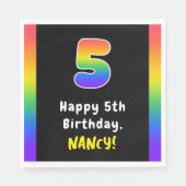 5e verjaardag: Regenboogspectrum # 5, Aangepaste n Servet (Voorkant)