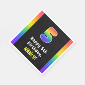 5e verjaardag: Regenboogspectrum # 5, Aangepaste n Servet (Hoek)