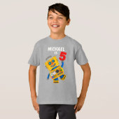  5e verjaardag Robot 5 jaar T-shirt (Voorkant volledig)