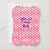 5e verjaardag, roze prinses activiteit kaart (Achterkant)