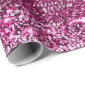 5e verjaardag schattig meisje roze eenvoudig moder cadeaupapier (Rol Hoek)