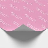 5e verjaardag schattig meisje roze eenvoudig moder cadeaupapier (Hoek)