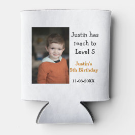 5e verjaardag spel op jongen foto naam moderne dat blikjeskoeler