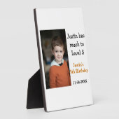 5e verjaardag spel op jongen foto naam moderne dat fotoplaat (Zijkant)