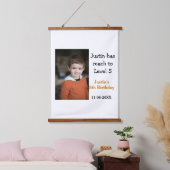 5e verjaardag spel op jongen foto naam moderne dat hangend wandkleed (Slaapkamer)