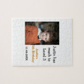 5e verjaardag spel op jongen foto naam moderne dat legpuzzel (Horizontaal)