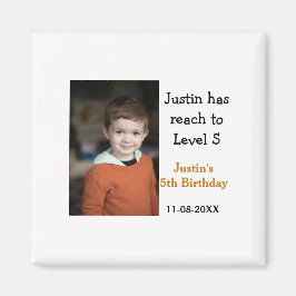 5e verjaardag spel op jongen foto naam moderne dat magneet