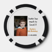 5e verjaardag spel op jongen foto naam moderne dat poker chips (Achterkant)