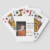 5e verjaardag spel op jongen foto naam moderne dat pokerkaarten (Achterkant)