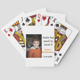 5e verjaardag spel op jongen foto naam moderne dat pokerkaarten