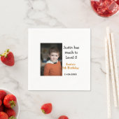 5e verjaardag spel op jongen foto naam moderne dat servet (Insitu)