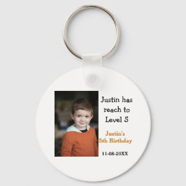 5e verjaardag spel op jongen foto naam moderne dat sleutelhanger