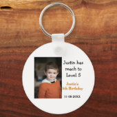 5e verjaardag spel op jongen foto naam moderne dat sleutelhanger (Voorkant)