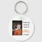 5e verjaardag spel op jongen foto naam moderne dat sleutelhanger (Achterkant)