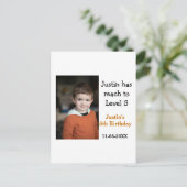 5e verjaardag spel op jongens foto naam moderne da briefkaart (Staand voorkant)