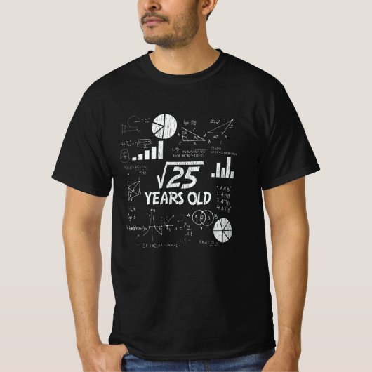 5e Verjaardag Square Root Wiskunde 5 jaar oude Bda T-shirt (Voorkant)