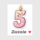 5e verjaardag Sticker (Vel)