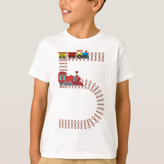 5e Verjaardag Trein Spoorweg Thema 5 jaar oude Kin T-shirt