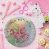 5e verjaardag tulp Party Borden Papieren Bordje (Feest)