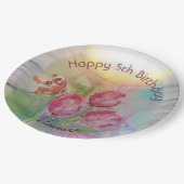 5e verjaardag tulp Party Borden Papieren Bordje (Gekanteld)