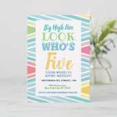 5e verjaardag uitnodiging Gezegden (Staand voorkant)