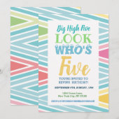 5e verjaardag uitnodiging Gezegden (Voorkant / Achterkant)