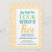 5e verjaardag Uitnodiging Tekst (Voorkant / Achterkant)