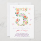 5e verjaardag Uitnodigingen voor meisjes met butte (Voorkant)