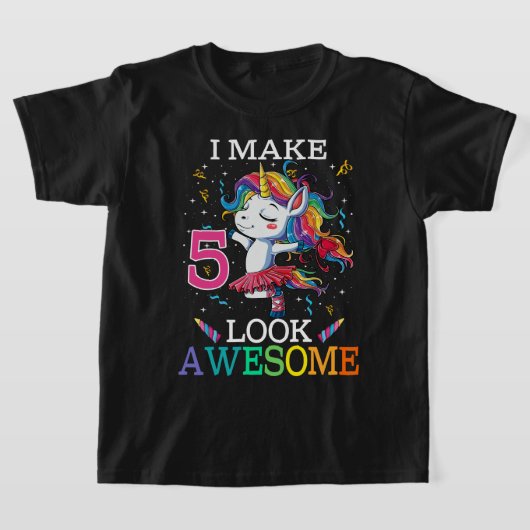 5e verjaardag Unicorn Gift Shirt Ik maak 5 blikjes (Laagn)