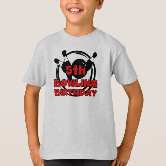 5e verjaardag van de Bowling T-shirt (Voorkant)