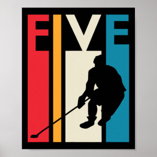 5e verjaardag van de geboorte Gift Five Hockey Bi Poster