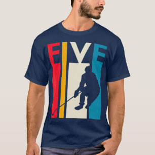 5e verjaardag van de geboorte Gift Five  Hockey Bi T-shirt