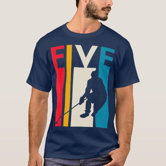5e verjaardag van de geboorte Gift Five  Hockey Bi T-shirt (Voorkant)