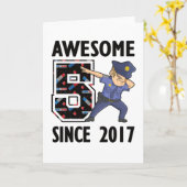 5e verjaardag van de gipspolitie politieman Jongen Kaart (Gele Bloem)