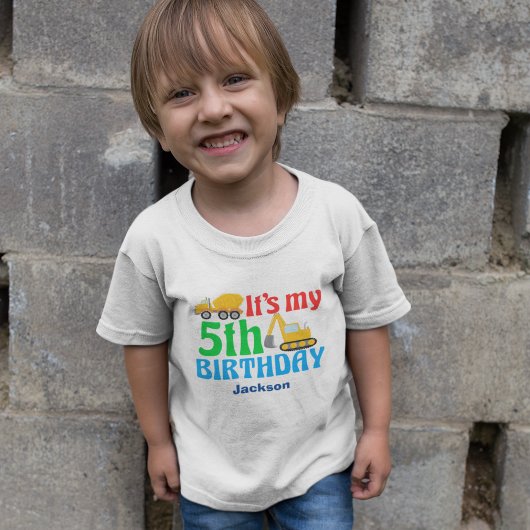 5e verjaardag van de Kinder bouwwagenpartij Shirts